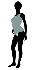 Fototapeta premium African American Lingerie Silhouette