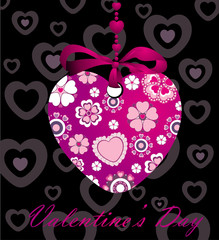 Vilentine's card with decorative heart