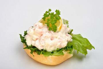 some fresh king prawns and organic salad