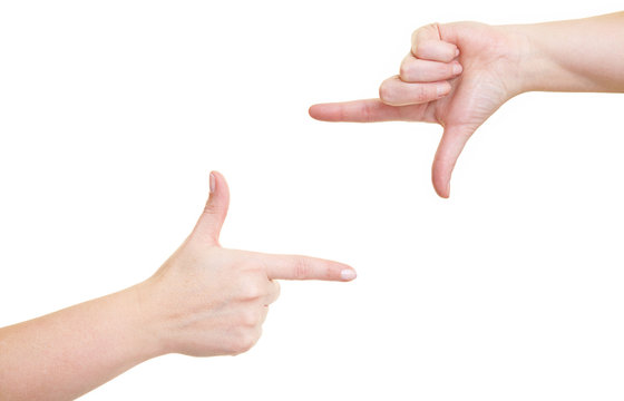 Finger halten Rahmen