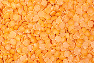 Red lentils background