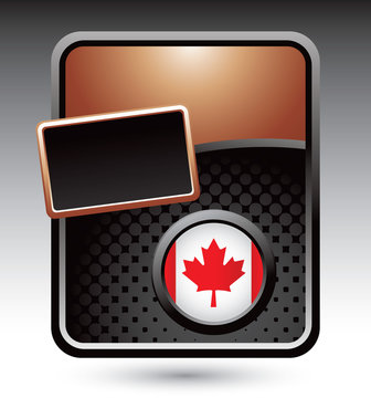 canadian flag bronze stylized advertisement