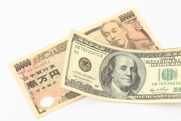 Obraz na płótnie Canvas Dolar i jen