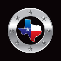 texas lonestar state silver star round frame