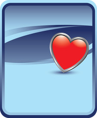 love heart blue background