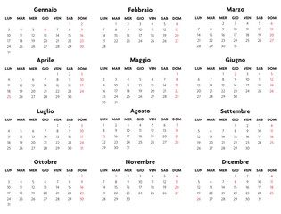 Base calendario italiano con festività 2011 - obrazy, fototapety, plakaty