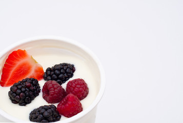 Berries in yogurt