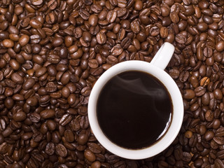 kaffee close up von oben