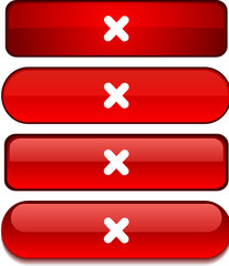 Cross   web buttons. Vector illustration