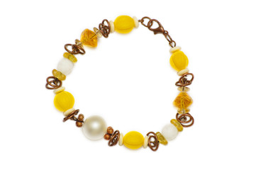 A necklace of glass bracelet, industrial arts