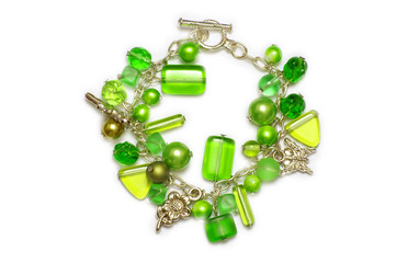 A necklace of glass bracelet, industrial arts