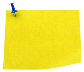post-it jaune pointe signalétique fond blanc