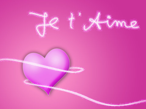 Coeur & Je t'Aime &eacute;tincelant