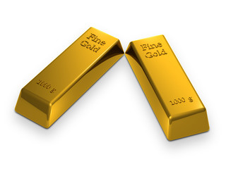gold bars (3d render)
