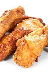 Chicken legs on the white