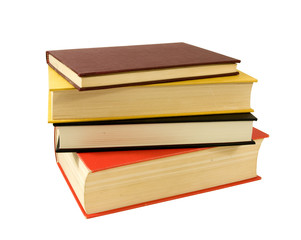 pile of hardcover books