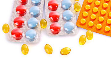 Tablets isolated on white