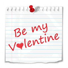 "Be my Valentine" message (love romance heart declaration)