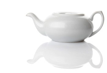 ceramic tea-pot isolated in white