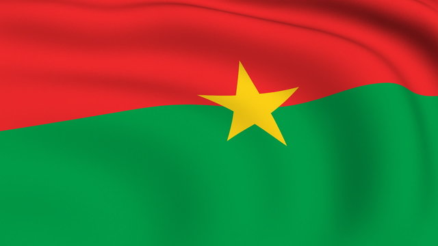 Flying Flag of Burkina Faso | LOOPED |