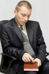 Businessman thinking.
