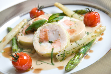 rolls with fish