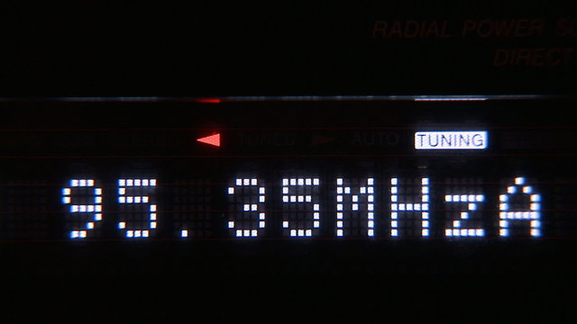 Digital radio receiver fm tune dial panel