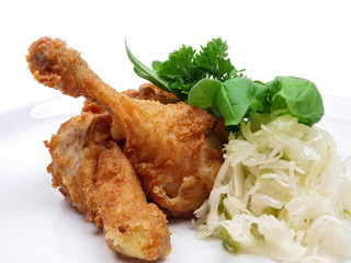 fleisch mit weißkohl salat