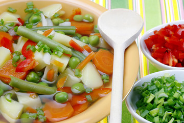 Diet vegetable soup.