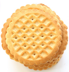 Stack of shortbread butter biscuits