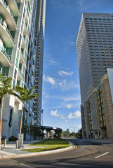Obraz na płótnie Canvas Miami, Florida, on a Hot and Sunny Spring Morning