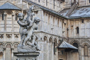 Fototapeta na wymiar Architectural Detail of Piazza dei Miracoli, Pisa, Italy