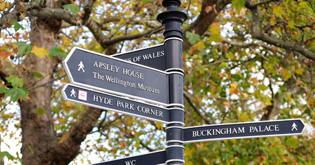 Signpost in London