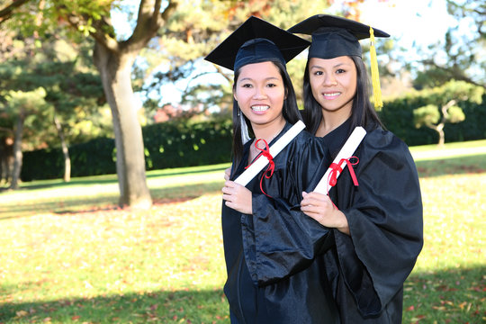 Cute Asian Girls at Graduation
