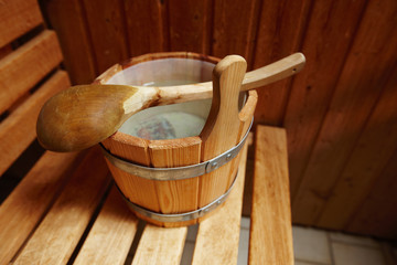 Eimer für Aufguss in Sauna