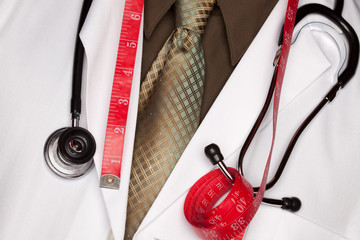 Doctor with Stethoscope and Measuring Tape