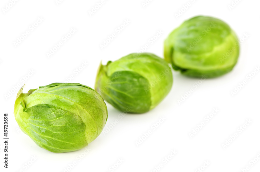 Sticker isolated brussels sprouts