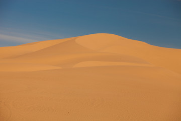 Wind-formed sand dunes