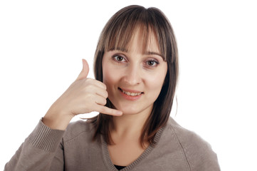The young charming smiling girl
