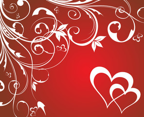 floral background with heart