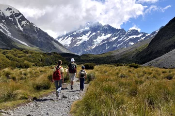 Abwaschbare Fototapete Neuseeland Wandern Mount Cook - Neuseeland