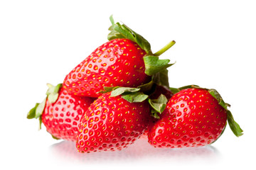 berry of strawberry on white background.