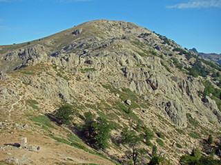 Corse, sur le GR20 : le col de Saint Pierre
