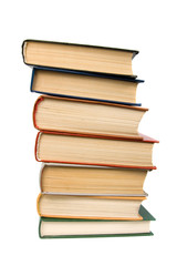 Stack of books. Isolated on white background.