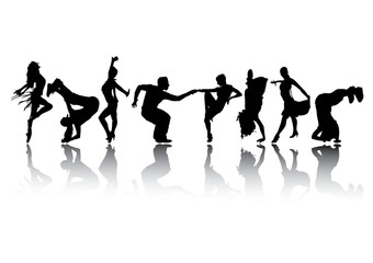 Obraz na płótnie Canvas People dancing