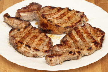 Grilled pork meat