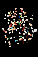 Bunte Pillen von oben