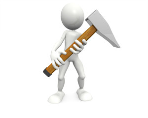 3D Character with big hammer
