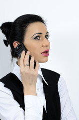 woman talking on mobile phone