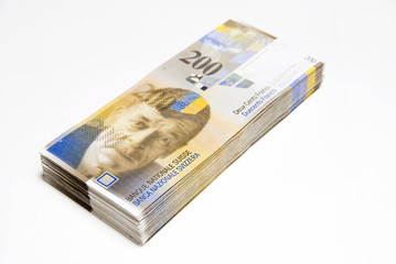 Schweizer Franken, Geldstapel